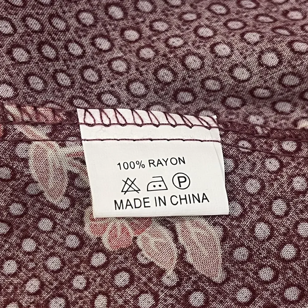 Jasse Dress Womens Medium Purple Floral Boho Maxi V Neck Ruffle Hem Lace Trim - Picture 11 of 12